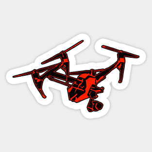 Red Drone Sticker